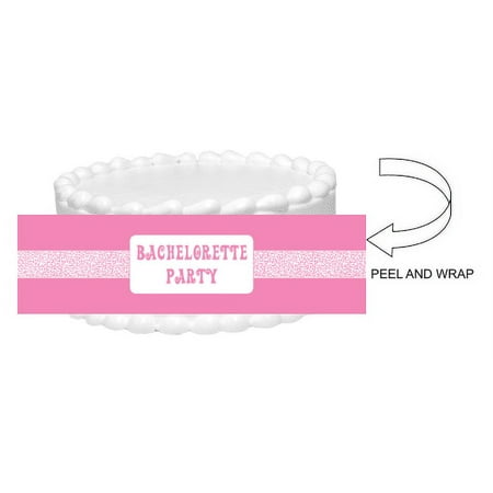 Bacholorette Party Peel and Stick Edible Cake Image Wrap Ribbon