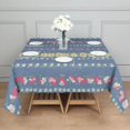 thumbnail image 3 of Pioneer Flower Floral Print Pattern Square Tablecloth,Waterproof Square Table Cover,Wipeable Spillproof Washable Table Cover for Home Kitchen Party Decor 42"X42"(107x107cm), 3 of 6