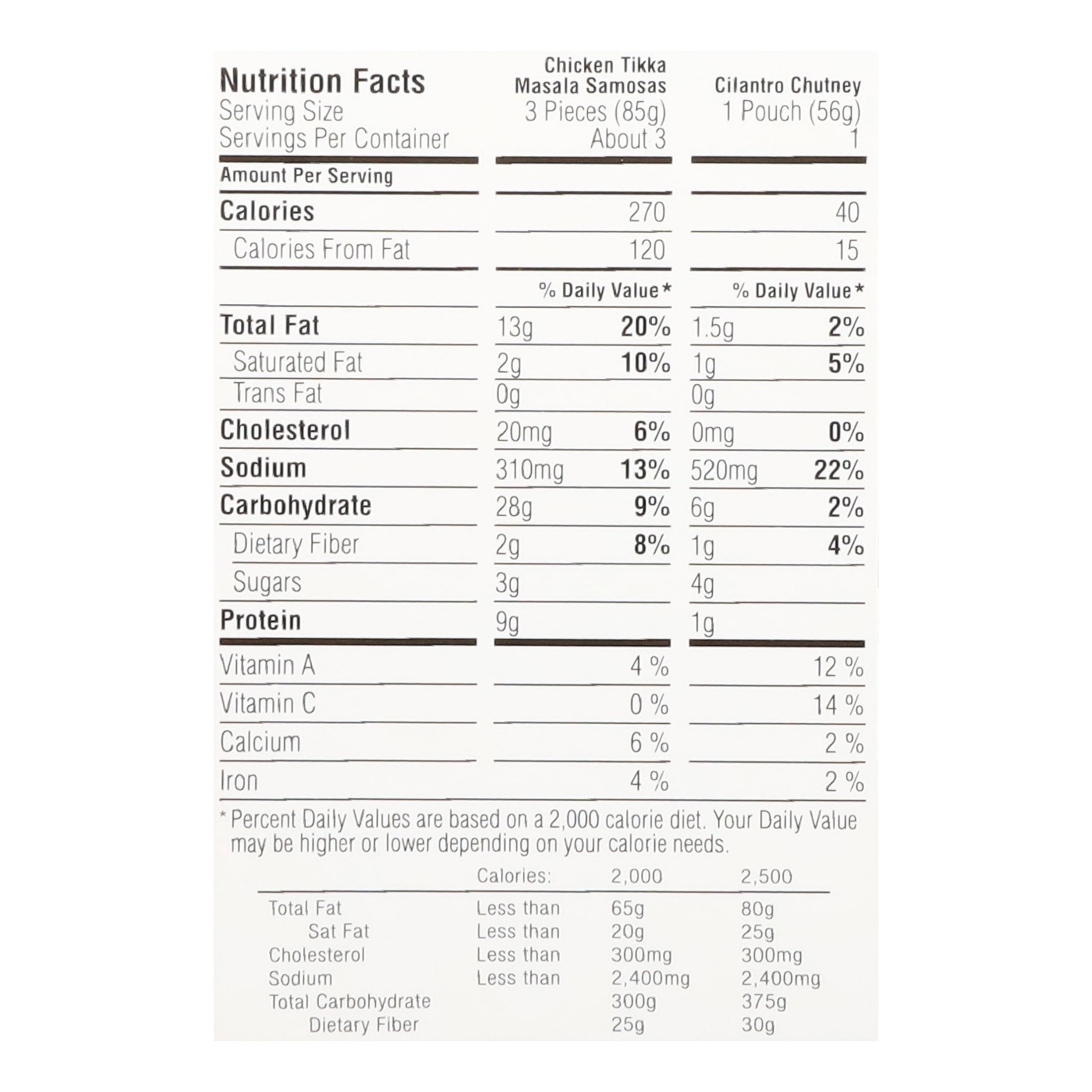 Sukhi's Indian Chicken Tikka Masala Samosa Frozen Appetizer Snack  10oz