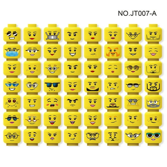 56pcs Minifigure Expressions Set Minifigures Ninja Mini Figures Blocks
