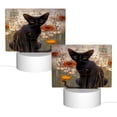 thumbnail image 2 of Haiem Black Cat in Wildflowers Pattern Acrylic Night Light Gift with 3 Color ModesTouch-Sensitive LED Lamp Perfect Gift for Mother's Day, Birthday, or Christmas, 2 of 9