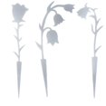thumbnail image 4 of Paquete de 3 estacas de jardín de lirio de los valles, estacas de flores, decoración de macetas Blanco, 4 of 9