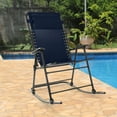 thumbnail image 6 of Lavish Home Outdoor Rocking Chair – Foldable Camping Chair with Pillow, Bungee Support and 309 lbs Capacity, Navy Blue, 6 of 8