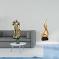 thumbnail image 2 of Figura De Resina De Caballero Nórdico, Escultura Abstracta De Llama, Adorno De Arte Moderno Para Escritorio, Armario, Mesa De Oficina, Centro De Mesa, Entrada, Sala De Estar, Interior, 2 of 8