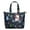 Dark Blue Christmas-3, variant on Dark Blue Christmas Santa Pattern Travel Tote Bags for Women Carry On,Large Weekender Bags for Women Travel,Multi Functional Duffle Bag for Work,Shopping,Sports