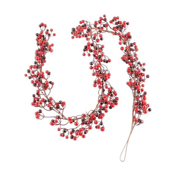 Btomtd Artificial Ball Berry Garland String 6FT, Christmas Rattan Decor Vines for Fireplace Xmas Tree Holiday Decorations, Multicolor