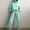 Green, variant on Lounge Sets For Women Clearance Women Casual Solid Color Two Piece Long Pants Hooded Pullover Long Sleeve Sweatshirts Sets White L JE