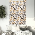 thumbnail image 3 of Leaves Tapestry, Silhouettes of Tropical Monstera Hawaiian Plantation, Wall Hanging for Bedroom Living Room Dorm Decor, 60W X 80L Inches, Champagne Purpleblue Amber Charcoal Grey, by Ambesonne, 3 of 5