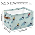 thumbnail image 4 of Yayeee 2 Pack Canvas Storage Basket with Handles for Shelves Fabric Bins Closet Organizer, Ice Hockey, 4 of 8