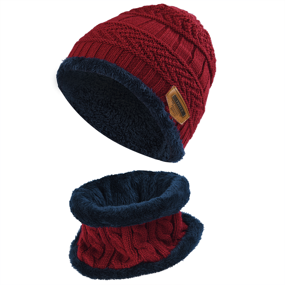 VBIGER Winter Beanie Hat Scarf Set Warm Knit Hat Thick Knit Skull Cap For Men Women - image 4 of 8