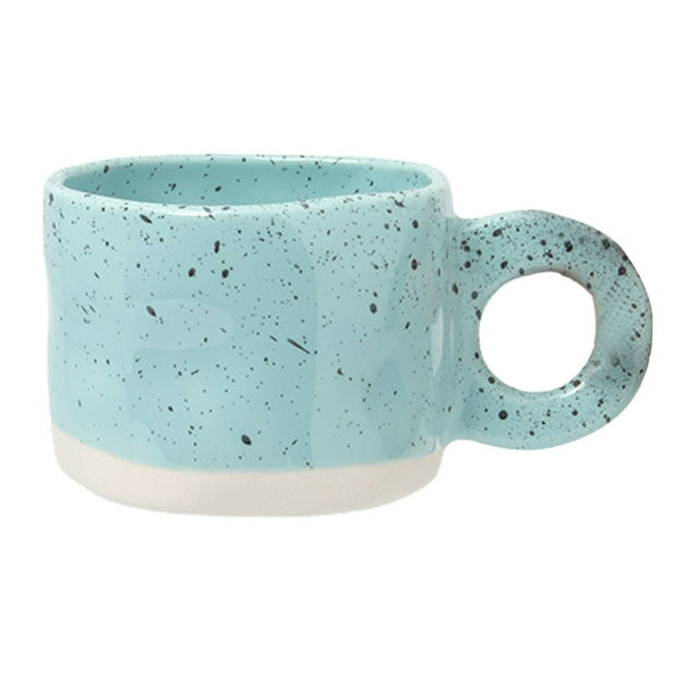 Ceramic Mug with Handle Coffee Milk Modern Print Porcelain Handmade Ceramic Hot Chocolate Cup Couple Handgrip Cups