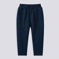thumbnail image 4 of Karoyedx Toddler Boys Pants Boys' Basic Fleece Jogger Sweatpants,with Drawstring Closure Super Soft Cotton-Blend Dark Blue Size,7-8 Years, 4 of 4
