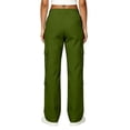 thumbnail image 5 of UDAUDU Womens Cargo Pants Elastic Waist Drawstring with Multi Pocket Wide Leg Casual Work Utility Parachute Hiking Track Pants L, 5 of 7