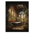 thumbnail image 3 of Designart "Vintage Tile Bathroom II" Floral Print on Natural Pine Wood, 3 of 5