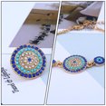 thumbnail image 4 of 1 set de aretes de collar kit de pulsera de anillo redondo juego de joyas de ojo azul turco, 4 of 6