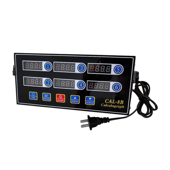 Luzkey Commercial Kitchen Timer 6 Channels Cooking Reminder Timer Cooking Tool LED Display Screen Restauran Timer for Kitchen Baking