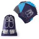 thumbnail image 1 of Shoe Bag 15 Pieces, Breathable Non-woven Shoe Covers with Drawstring Clear Window Dustproof Compatible for Travel Home Storagenavy, 1 of 5
