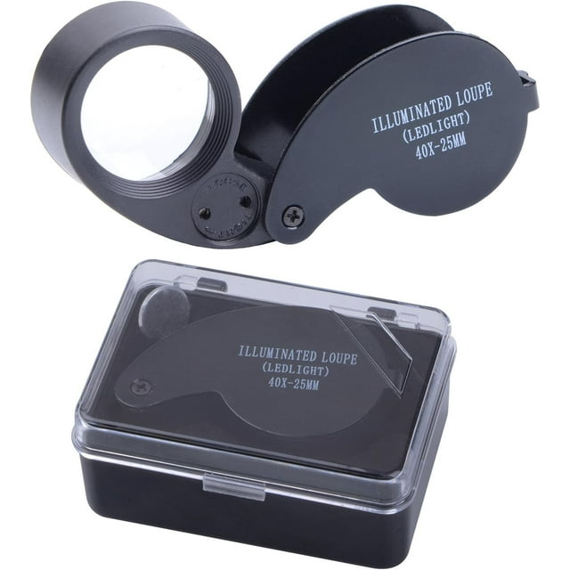 Portable Lightweight Magnifier, Premium Design Dual Lens Magnifier for Jewelry Inspection and More