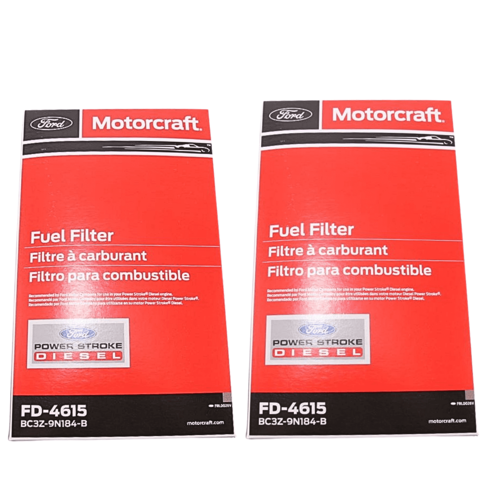Motorcraft FD-4615 - Diesel Fuel Filters - Compatible with 2011-2016 6.7L Diesel Ford F-Seires Trucks - Qty 2