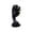 Hear No Evil Black, variant on See No Evil Hear No Evil Speak No Evil Skeleton Vase, 7.48in Resin Skull Flower Holder for Halloween Decor (Black)