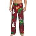 thumbnail image 2 of Lsque Dinosaur Christmas Happy New Year Print Men's Pajama Pants, Lounge Pant - Comfortable Home Wear,Elastic Waistband, Stylish Design-X-Large, 2 of 9