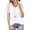 White, variant on MOSHU Womens Blouses Lace Short Sleeve T-shirts for Women V-Neck Casual Tops
