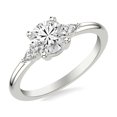 thumbnail image 2 of Ammo Jewel 2.1 Ct Round Cut Diamond Engagement Ring - 14K White Gold Plated Rings - Lab-Created Simulated Diamond Rings - Ideal for Weddings and Special Occasions - Thoughtful Gift for Her, 2 of 3