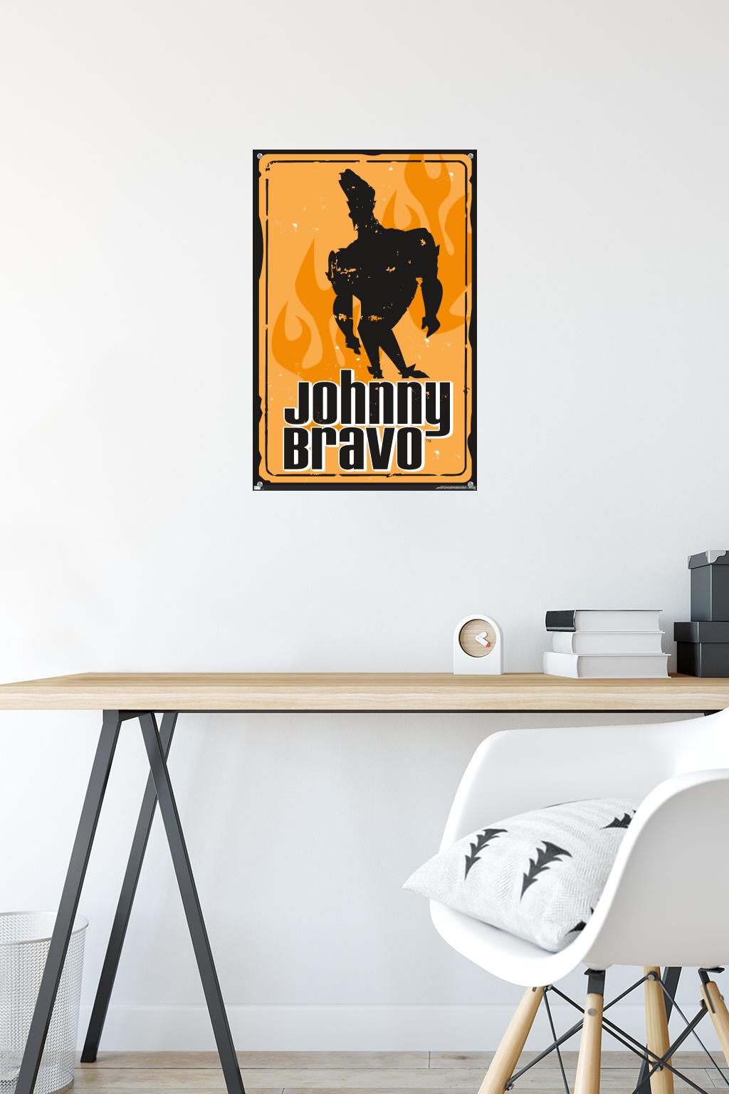 Johnny Bravo - Sign Wall Poster with Pushpins, 14.725" x 22.375"