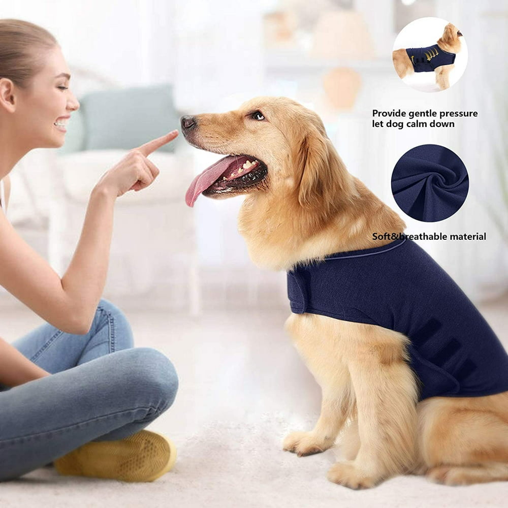 Lindbes Dog Anxiety Vest Stress Relief Calming Coat for Small Medium and Large Dogs Dog Calming Solution Jacket for Fireworks Travel and Separation Walmart