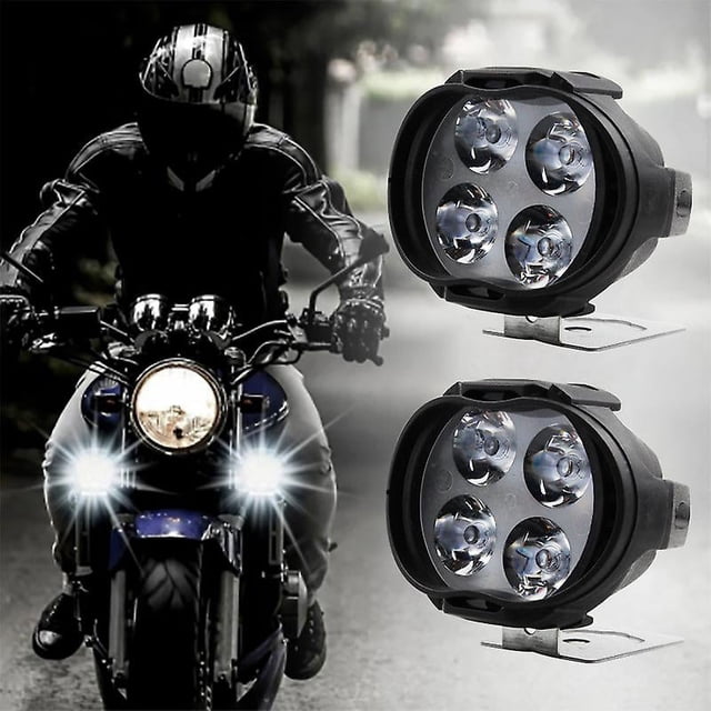 Jinsinto Motorcycle Modified Light 4 Bead Spotlight Tail Light 12v Electric Vehicle Led Headlight External Headlight Off-road Vehicle Working Light 2pcs