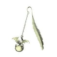 thumbnail image 6 of CGZQFEI Vintage Feather Dragon Metal Bookmark, Glow in The Dark Dragon Gift, Fantasy Bookmark Gifts, Cool for Women Men, Reading Lovers (Antique Silver Dragon), 6 of 7