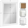 thumbnail image 3 of Kate and Laurel Whitley Traditional Framed Wall Mirror, 22 x 28, White, Coastal Rectangle Bathroom Mirror with Transitional Profile and Beveled Edge Design, 3 of 8