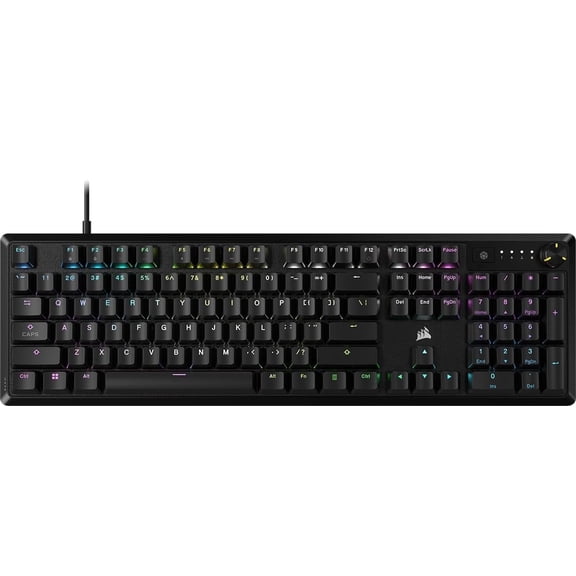 CORSAIR K70 CORE RGB Mechanical Gaming Keyboard - CORSAIR Red Linear Switches - Sound Dampening - Rotary Dial - Aluminum Top Plate - Onboard Storage - Black