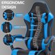 thumbnail image 4 of Silla de juego con reposapiés, silla de computadora ergonómica con reposacabezas y soporte lumbar, 4 of 5