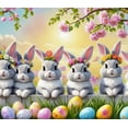 thumbnail image 4 of Adorable Bunny Themed Easter Background Backdrop Banner Colorful Decorations for Easter Parties Photography Props Spring Celebrations Decor, 4 of 8