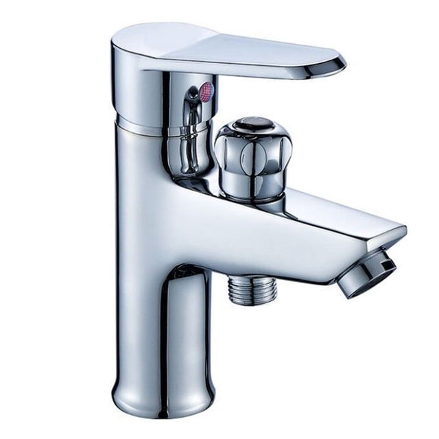 Stylish Bathroom Faucet with Hot & Cold Dual Control, Lead-Free Inner Waterways Ensure Water Safety, Honeycomb Aerator for Controlled Water Flow