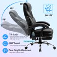 Swivel Ergonomic Office Chair with Rolling Massager, High Back
