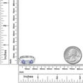 thumbnail image 6 of Gem Stone King 925 Sterling Silver White Moissanite and Blue Tanzanite Engagement Ring for Women | 1.42 Cttw | Round 5MM | Gemstone Birthstone | Size 5, 6 of 7