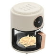 thumbnail image 6 of 4.5 Quart Air Fryer, Borosilicate Glass Basket - Nonstick & Dishwasher Safe, 360° View, Adjustable Temperature, Touch Panel Control, 0-60min Timer 1200W for Home Kitchens (White), 6 of 22