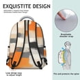 thumbnail image 5 of Orange and Grey Abstract Art Artwork Backpack for School,Cute School Bag,Schoolbag with Adjustable Shoulder Straps & Padded Back,15.3"x11"x7.1".﻿, 5 of 6