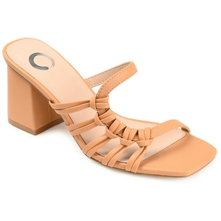 

Journee Collection Womens Emory Open Square Toe Block Heel Sandals