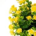 thumbnail image 6 of ELITELITE FLORAL 13" Artificial Boxwood Bouquet with Flower (Yellow), Plastic Faux Boxwood Gennery ( 5pc Tied with String) 8" Wide, 6 of 6