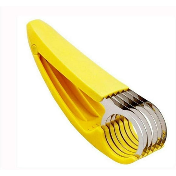 Banana Slicer for Kitchen Tools - Stainless Steel Fruit Salad Peeler Cutter for Cucumber, Sausage, Strawberry, Grape