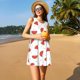 thumbnail image 3 of Balery Hand Drawn Watermelon Vestidos de verano para mujer con estampado: vestido holgado sin mangas, vestido playero informal y cómodo para días calurosos., 3 of 7