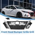thumbnail image 2 of No.623106LB0A Front Upper Hood Bumper Grille Grill for Nissan Sentra 2.0L CVT 2WD S 2020-2024, 2 of 6