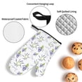 thumbnail image 3 of Daiia Lavender Flowers Pattern Oven Mitts and Pot Holders 4 pcs Set,High Heat Resistant 500 Degree Extra Thicken Long Kitchen Cotton Oven Glove, 3 of 6