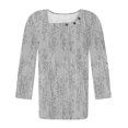 thumbnail image 4 of Blusas para las Mujeres Casual, 3/4 Manga Floral Estampado Camiseta de Moda Top Hecho de Poliéster Transpirable Suave para el Uso Diario de Primavera Otoño, Tops de Blusa para las Mujeres, 4 of 8
