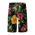 thumbnail image 4 of JAJAHO Mens Hawaiian Shorts Tropical Floral Printed Retro Streetwear Loose Fit Beach Shorts Drawstring Waist Summer Trendy Bottoms, 4 of 4