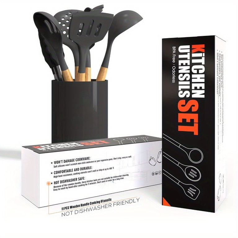 IUH Kitchen Utensil Set, 33 PCS Silicone Cooking Utensils Set with IUH Kitchen Utensil Set, 33 PCS Silicone Cooking Utensils Set with