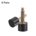 thumbnail image 3 of 6 Pairs TPU High Heel Tips Shoes Replacement Tap Caps 3mm Pin, 8mm Round Shape Heel Repair Caps, Black, 3 of 5